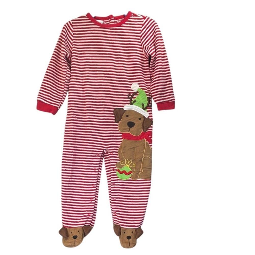 Cresions Unisex One Piece Christmas Red/White Puppy Reindeer Cozy Winter Days